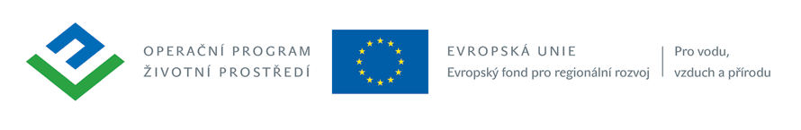 Loga: Operační program pro životní prostředí a Evropský fond pro regionální rozvoj